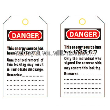 PVC Lockout Tags BD-8611